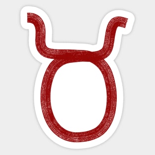 Red Taurus Sticker